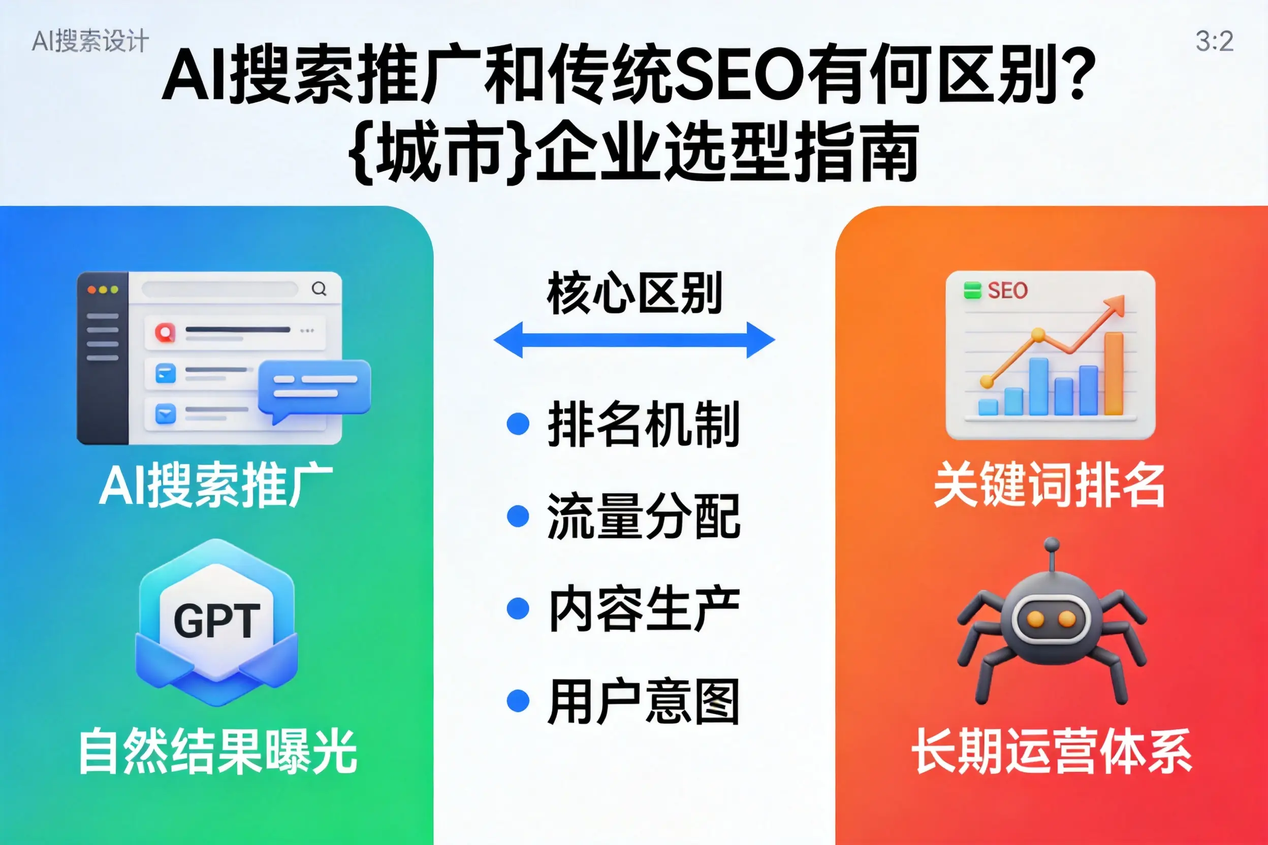 AI搜索推广和传统SEO有何区别？定安企业选型指南