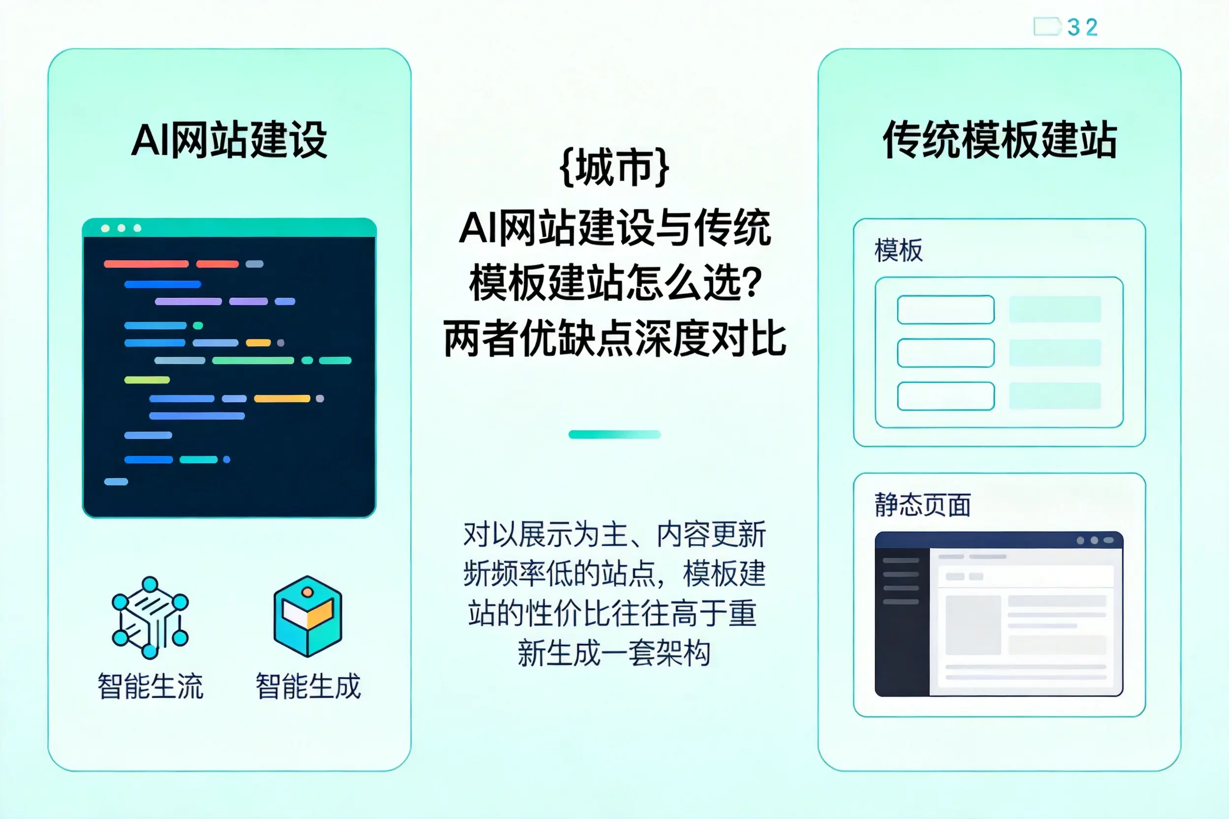 定安AI网站建设与传统模板建站怎么选？两者优缺点深度对比