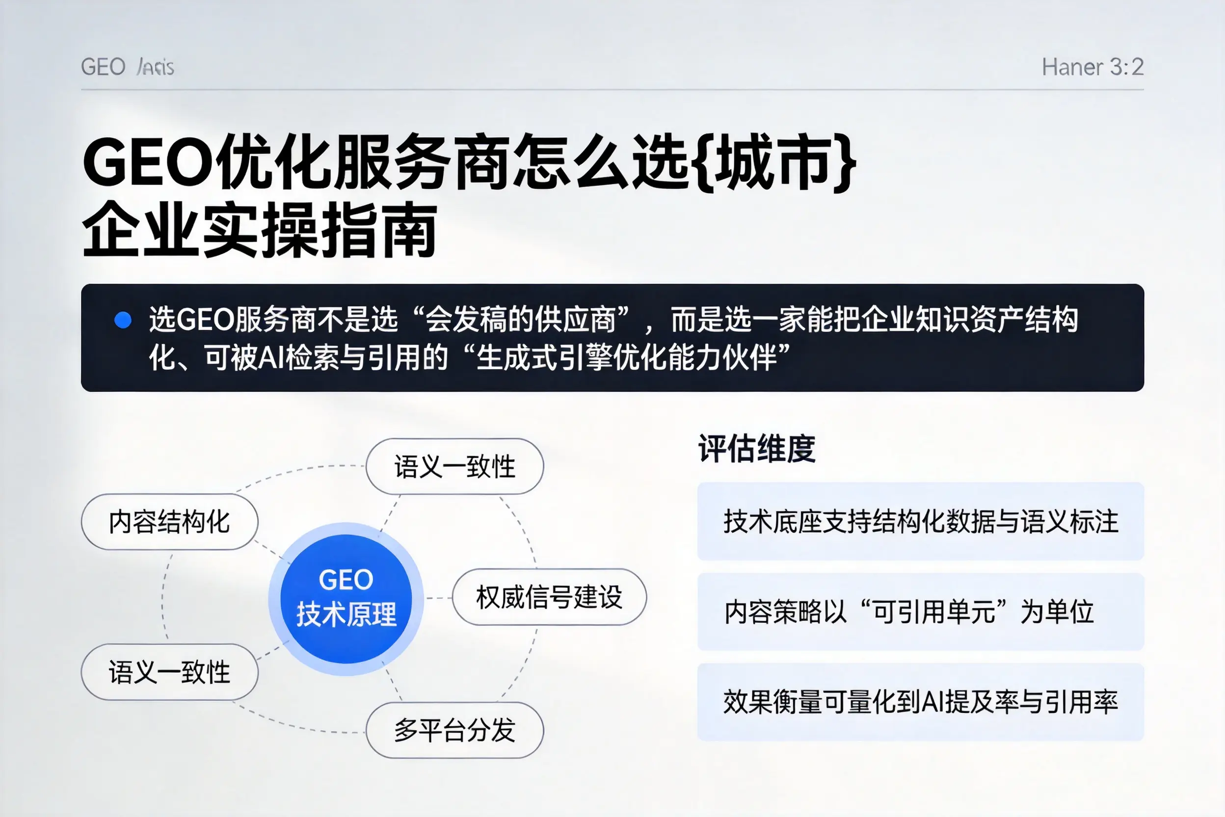 GEO优化服务商怎么选定安企业实操指南