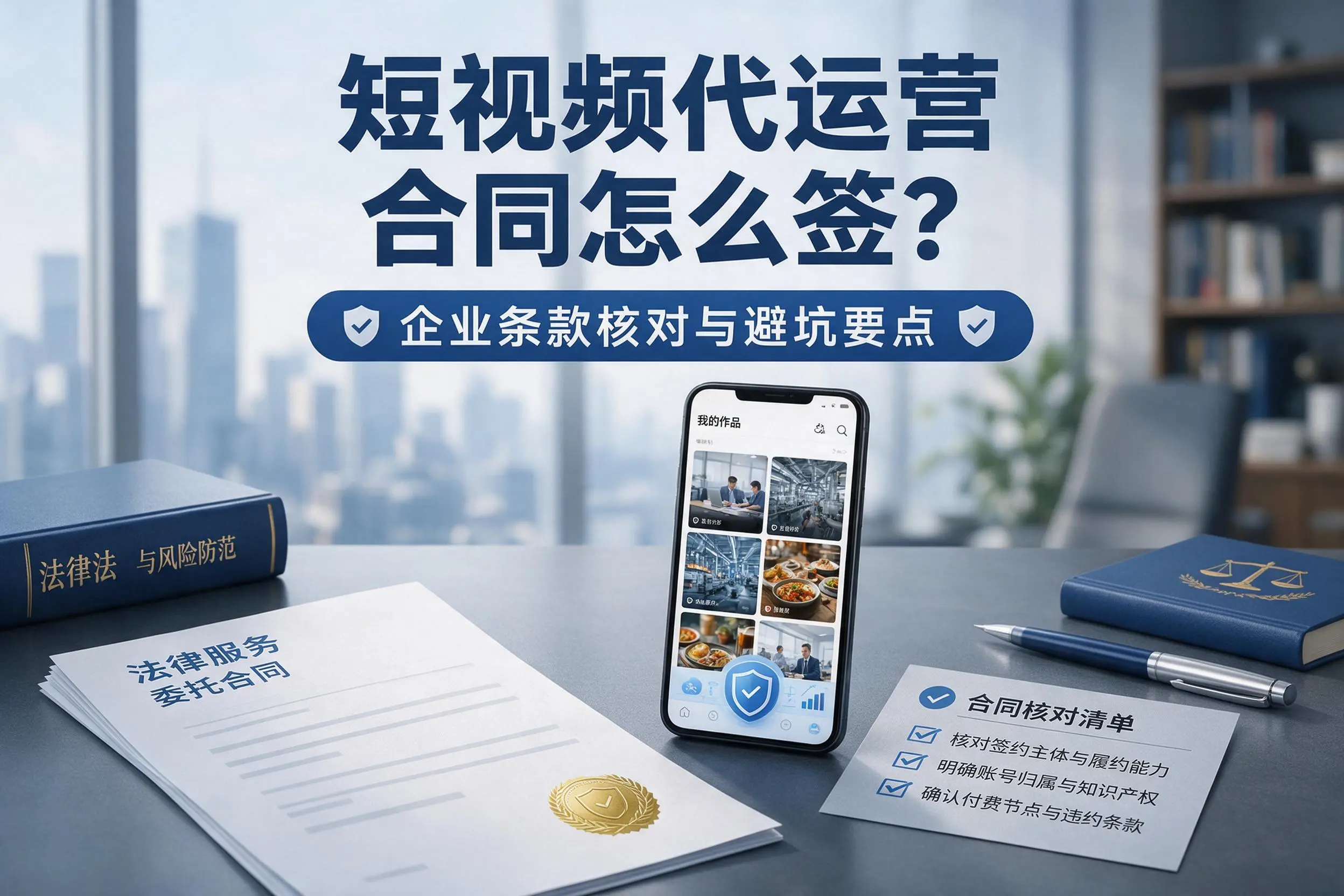 短视频代运营合同怎么签？定安企业条款核对与避坑要点