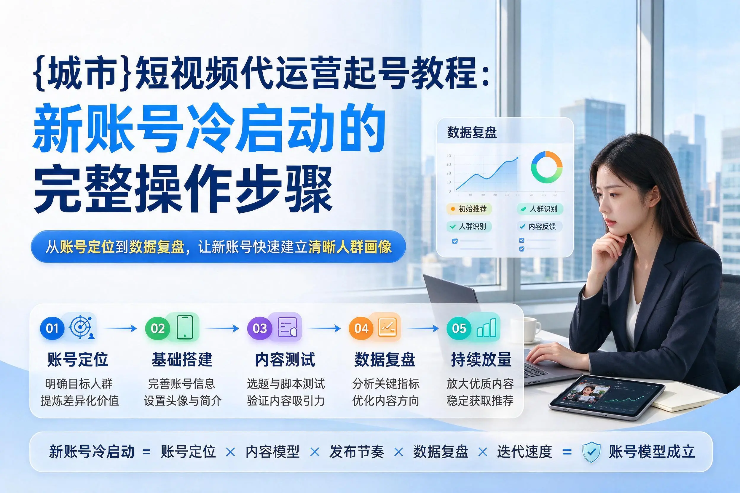定安短视频代运营起号教程:新账号冷启动的完整操作步骤