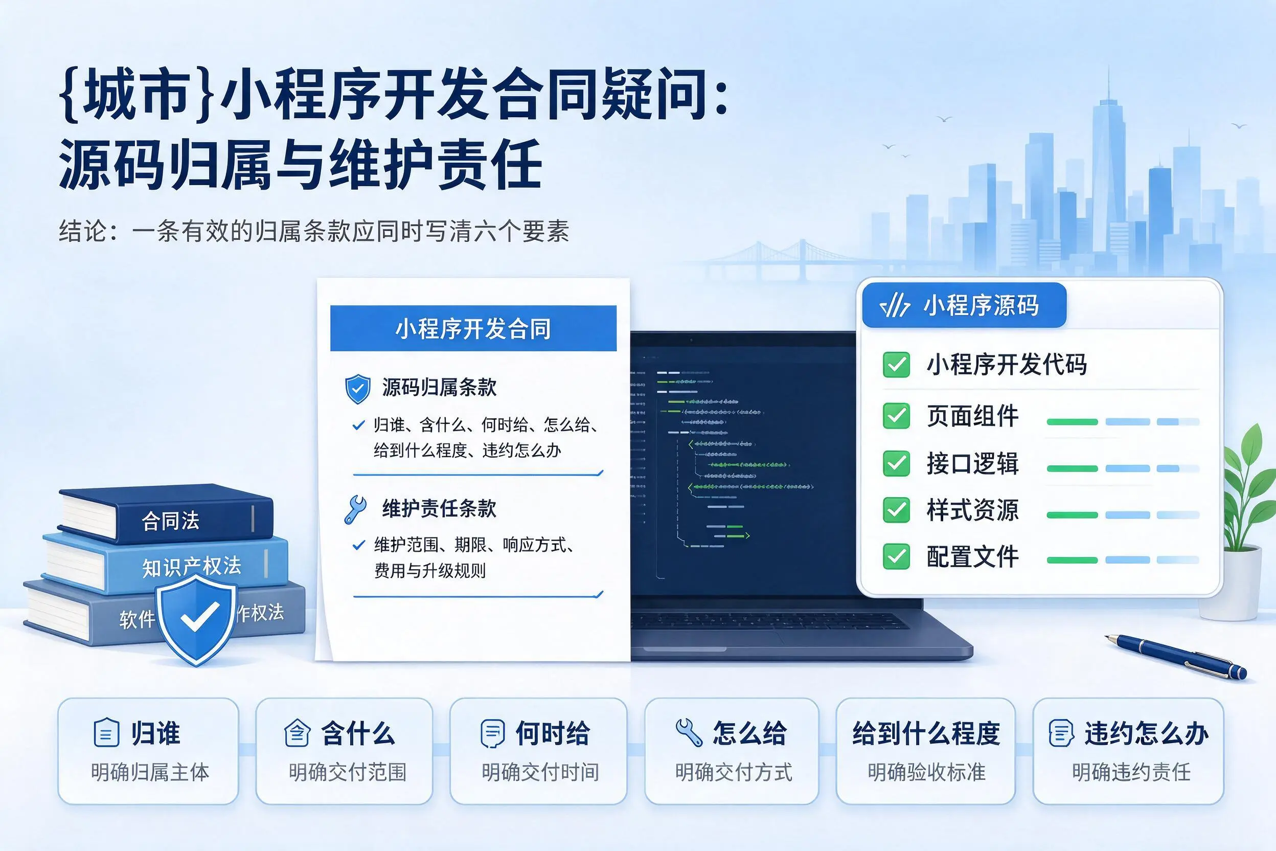 定安小程序开发合同疑问:源码归属与维护责任