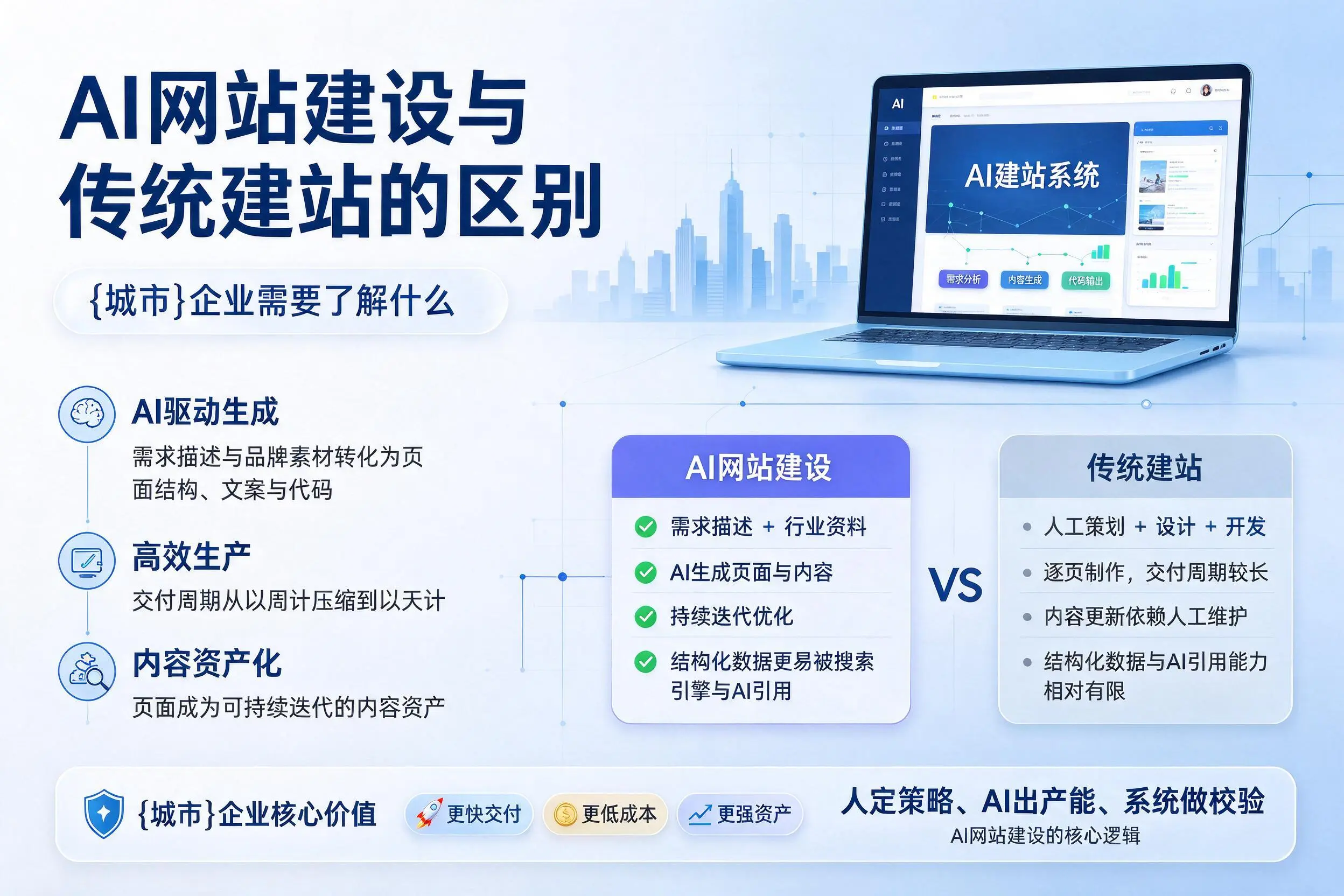 AI网站建设与传统建站的区别，定安企业需要了解什么