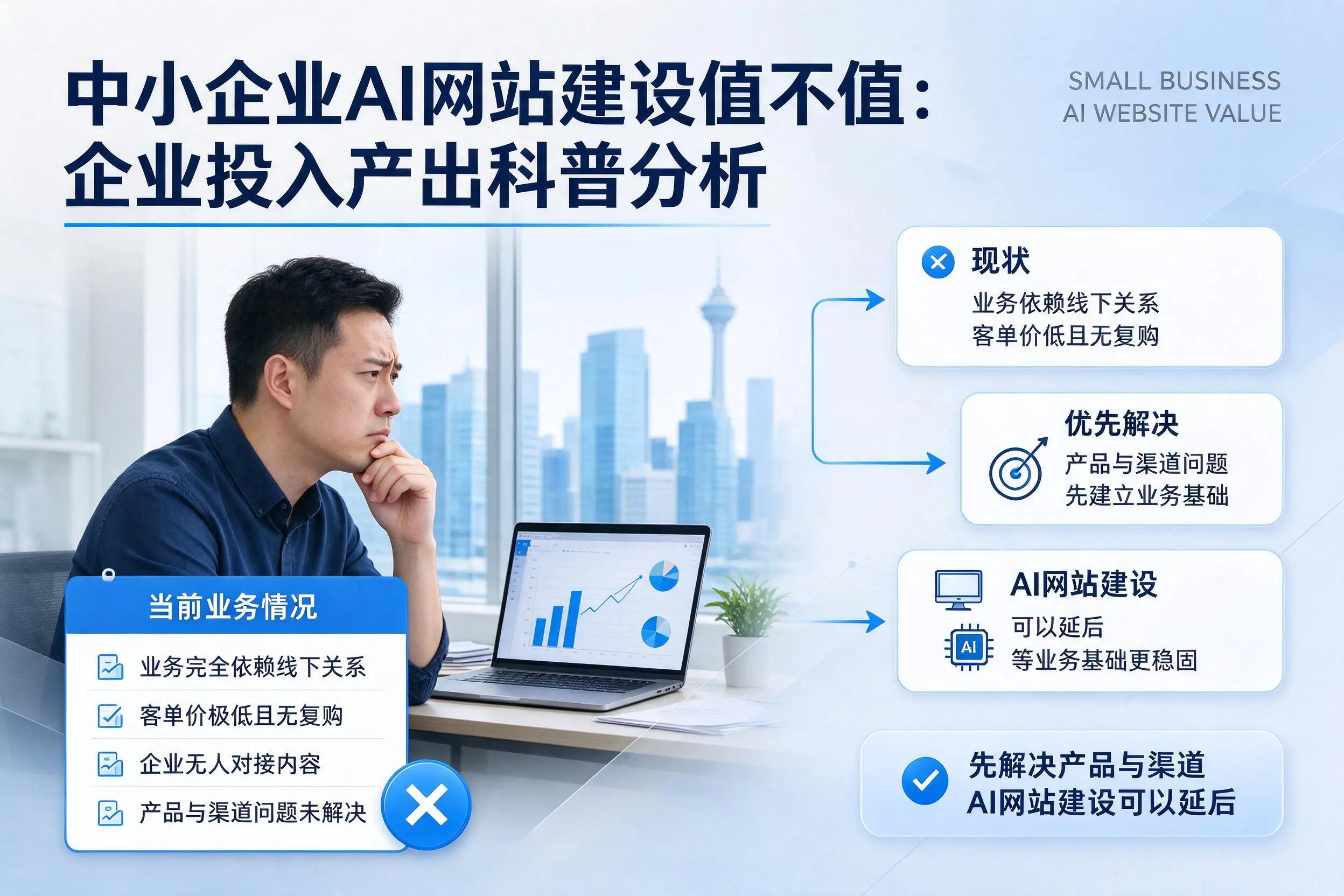 中小企业AI网站建设值不值：定安企业投入产出科普分析