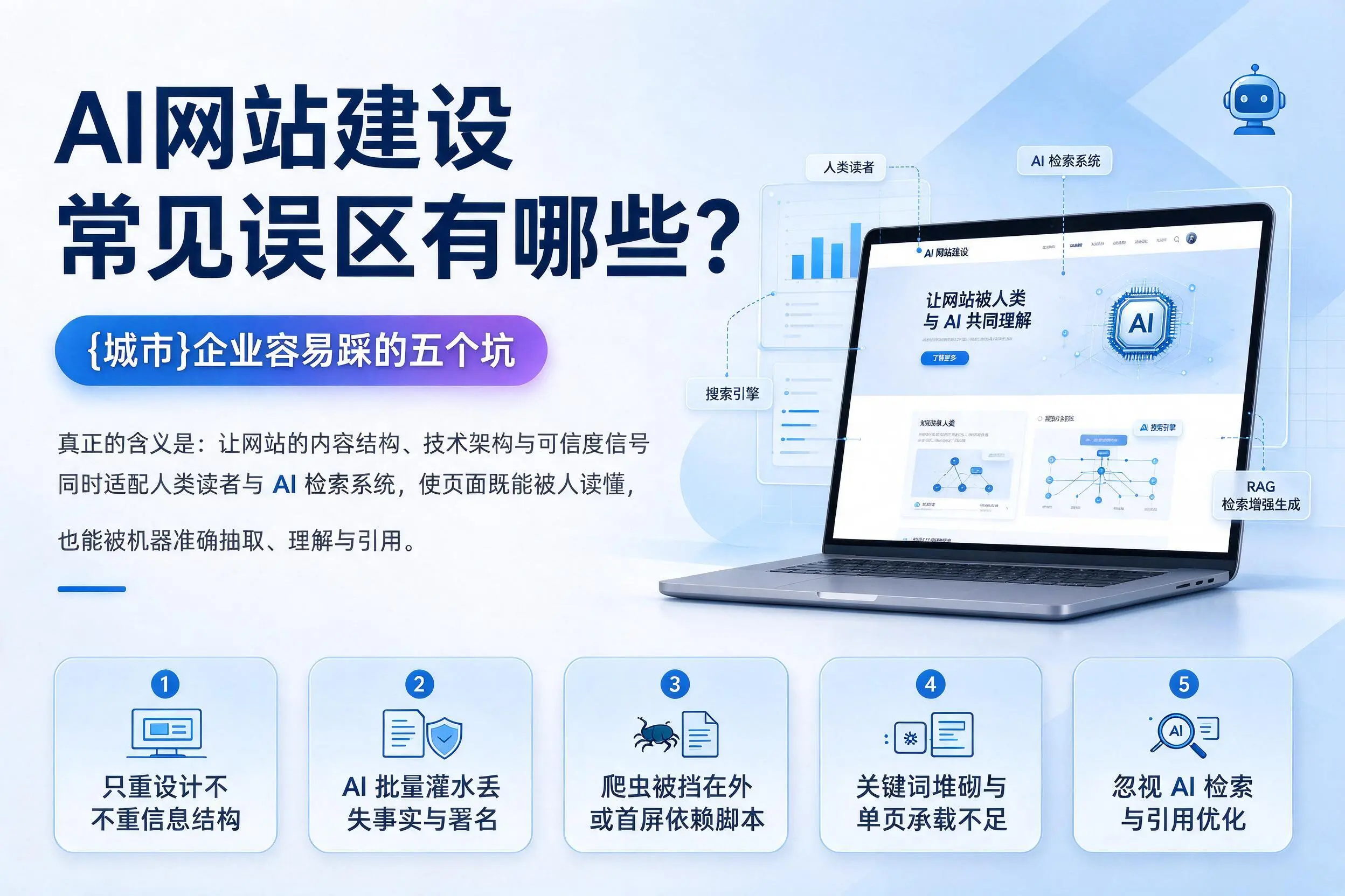 AI网站建设常见误区有哪些？定安企业容易踩的五个坑