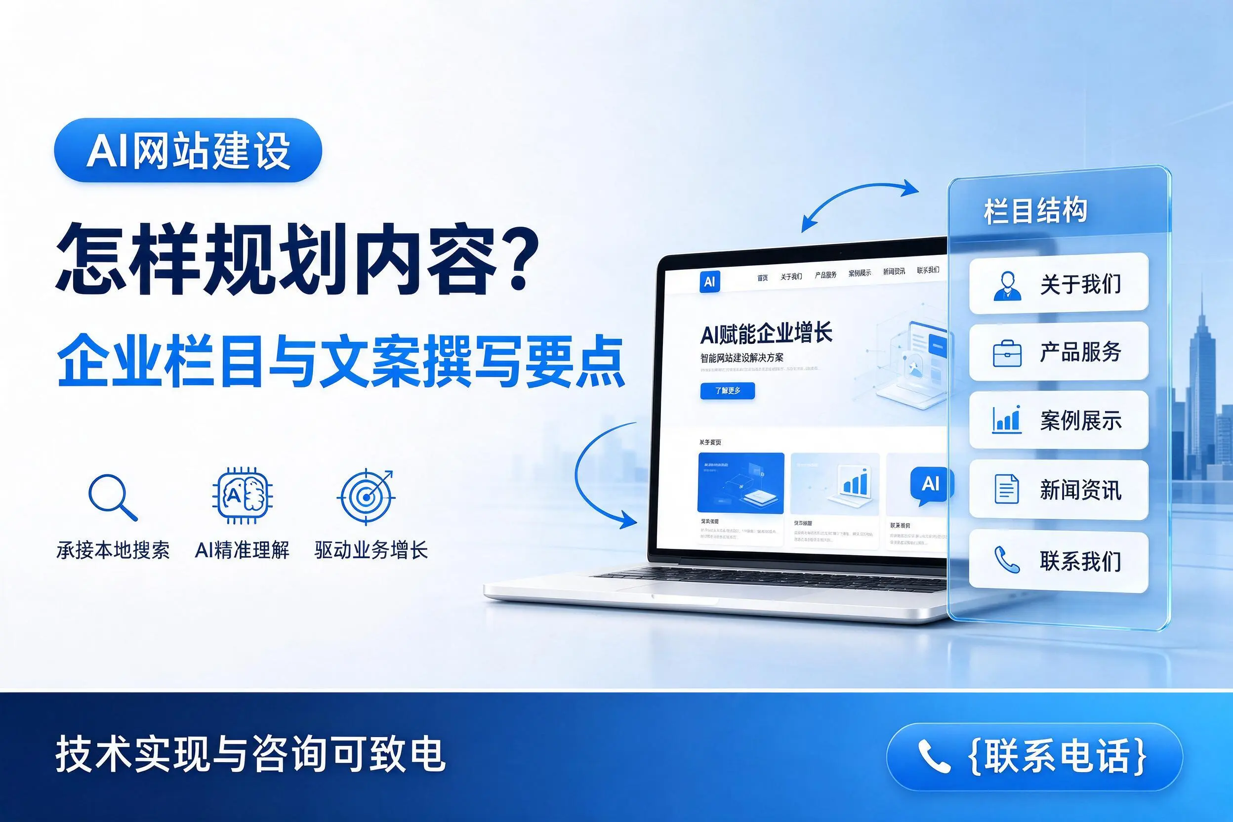 AI网站建设怎样规划内容?定安企业栏目与文案撰写要点