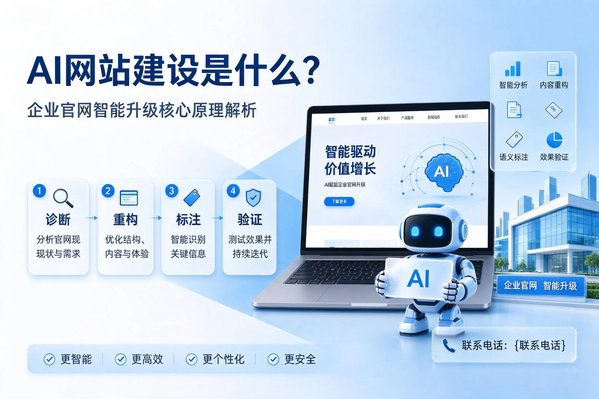 AI网站建设是什么?定安企业官网智能升级核心原理解析