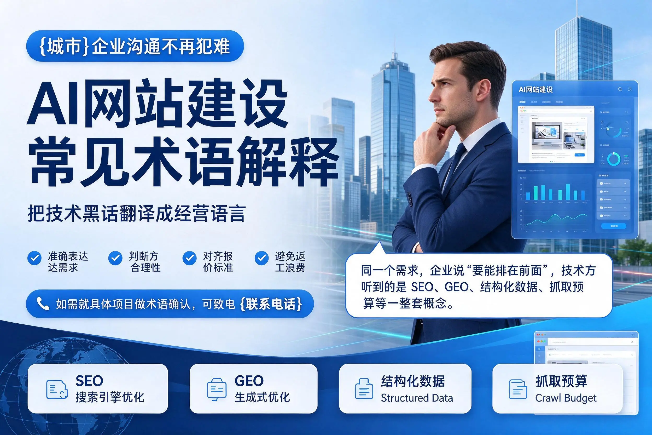 AI网站建设常见术语解释,定安企业沟通不再犯难