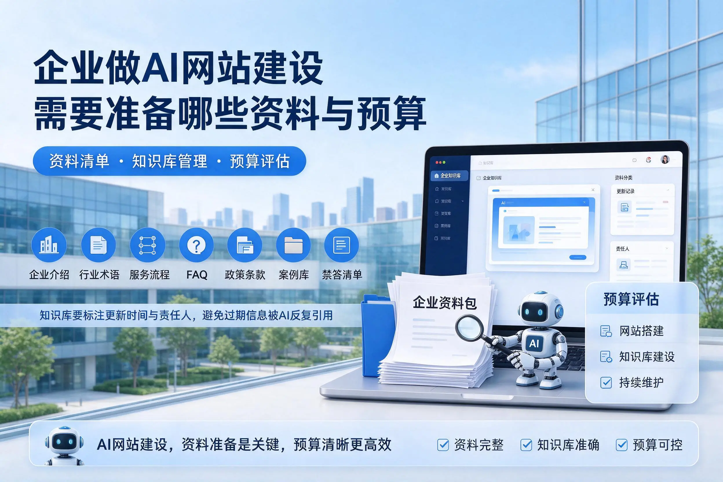 定安企业做AI网站建设需要准备哪些资料与预算