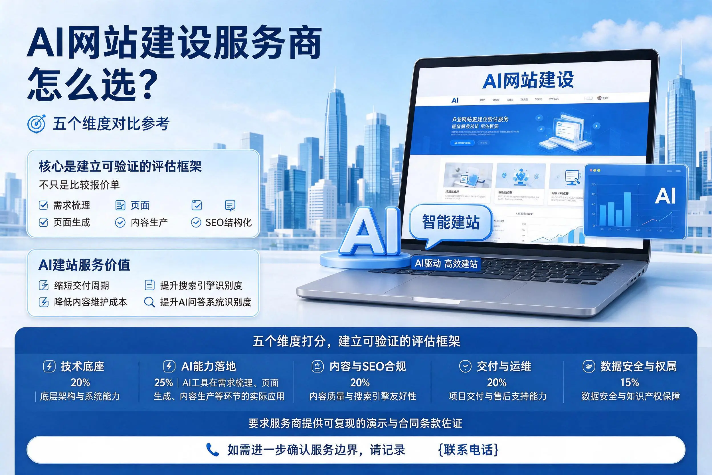 定安AI网站建设服务商怎么选？五个维度对比参考