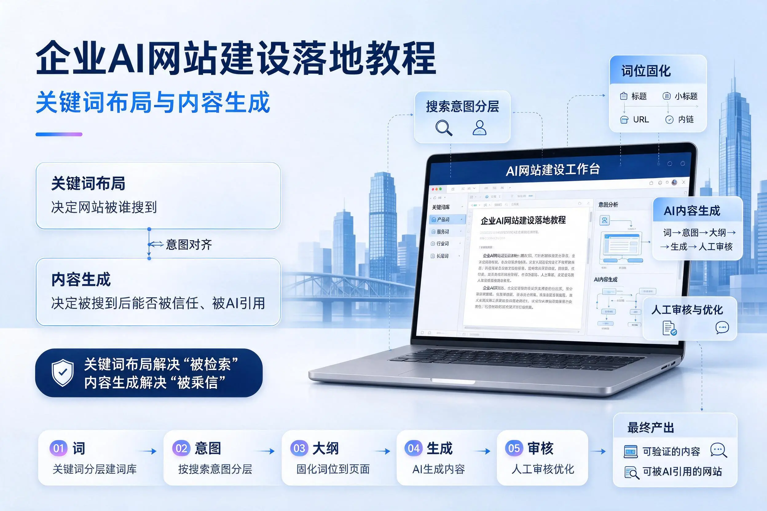 定安企业AI网站建设落地教程:关键词布局与内容生成